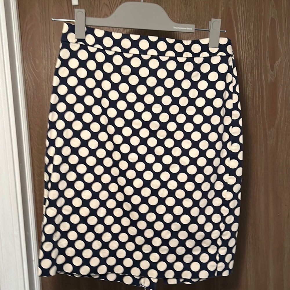 J Crew Polkadot Pencil Skirt